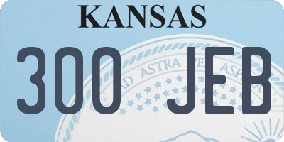 KS license plate 300JEB