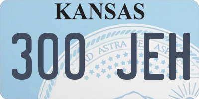 KS license plate 300JEH