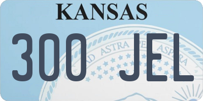 KS license plate 300JEL