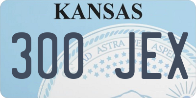 KS license plate 300JEX