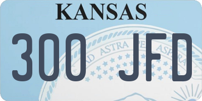 KS license plate 300JFD