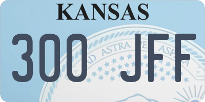 KS license plate 300JFF