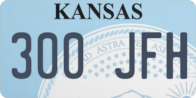 KS license plate 300JFH