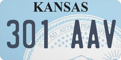 KS license plate 301AAV