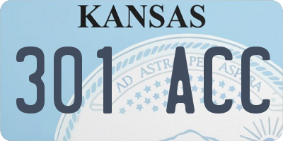 KS license plate 301ACC
