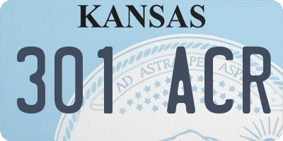 KS license plate 301ACR