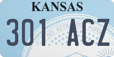 KS license plate 301ACZ