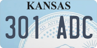 KS license plate 301ADC