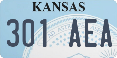 KS license plate 301AEA