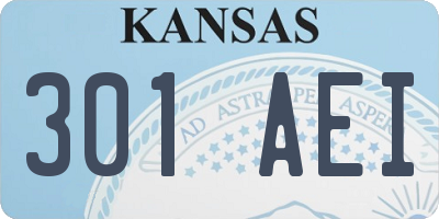 KS license plate 301AEI