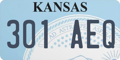 KS license plate 301AEQ