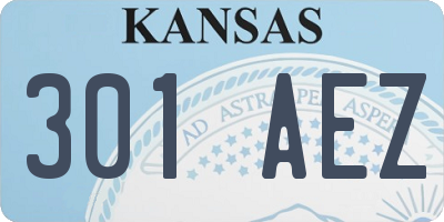 KS license plate 301AEZ