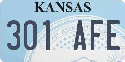KS license plate 301AFE