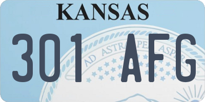 KS license plate 301AFG