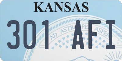 KS license plate 301AFI