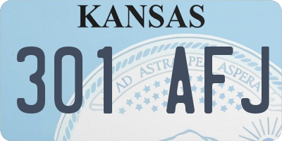 KS license plate 301AFJ