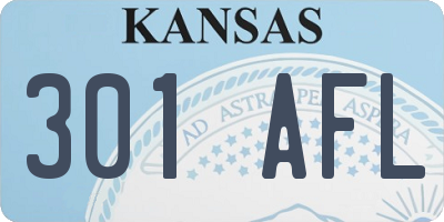 KS license plate 301AFL