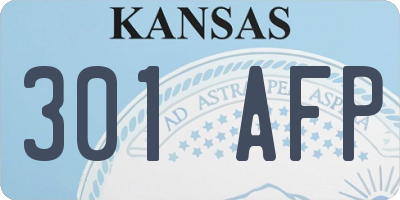KS license plate 301AFP