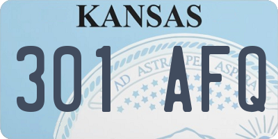 KS license plate 301AFQ