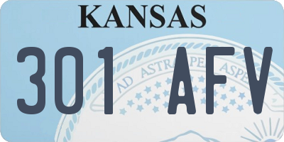 KS license plate 301AFV