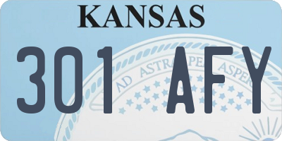 KS license plate 301AFY