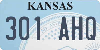 KS license plate 301AHQ