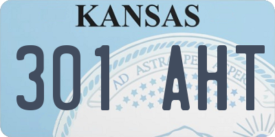 KS license plate 301AHT