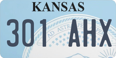 KS license plate 301AHX