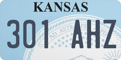 KS license plate 301AHZ