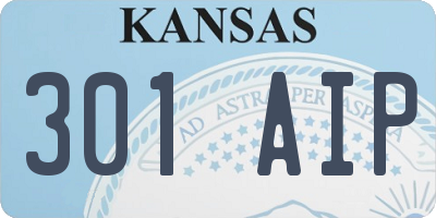 KS license plate 301AIP