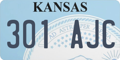KS license plate 301AJC