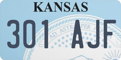 KS license plate 301AJF