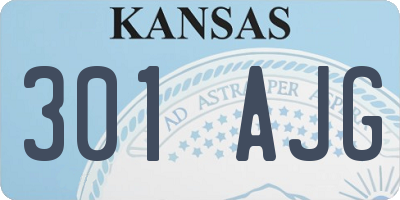 KS license plate 301AJG