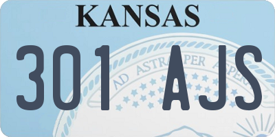 KS license plate 301AJS
