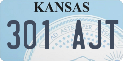 KS license plate 301AJT