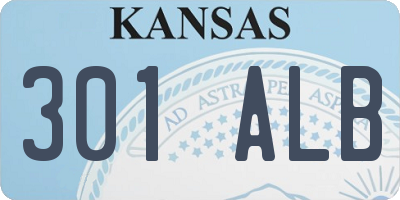 KS license plate 301ALB