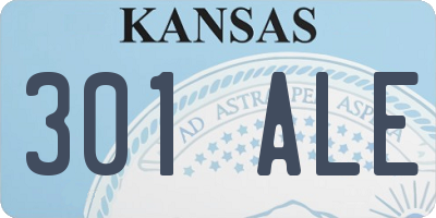 KS license plate 301ALE
