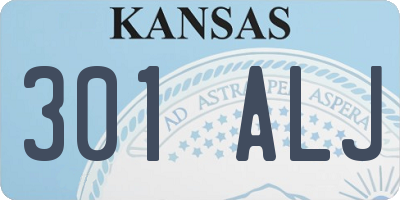 KS license plate 301ALJ