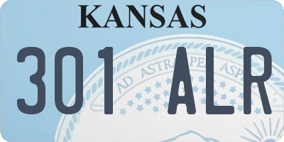 KS license plate 301ALR