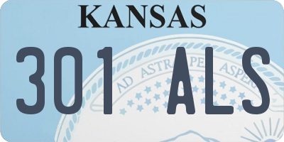KS license plate 301ALS