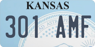 KS license plate 301AMF