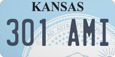 KS license plate 301AMI