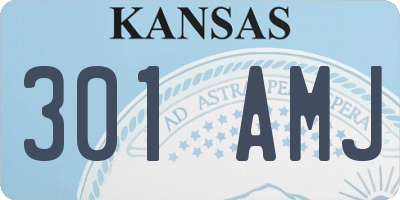 KS license plate 301AMJ