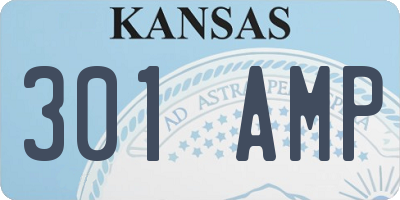 KS license plate 301AMP