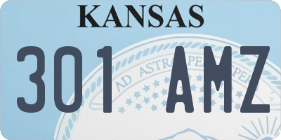KS license plate 301AMZ
