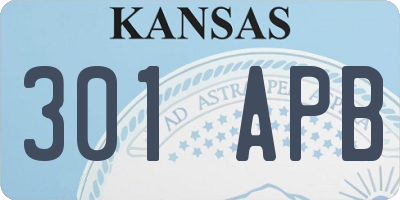 KS license plate 301APB