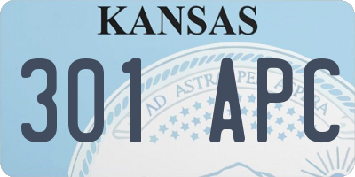 KS license plate 301APC