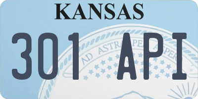 KS license plate 301API