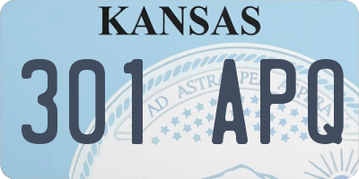 KS license plate 301APQ