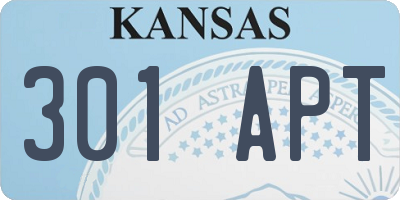 KS license plate 301APT